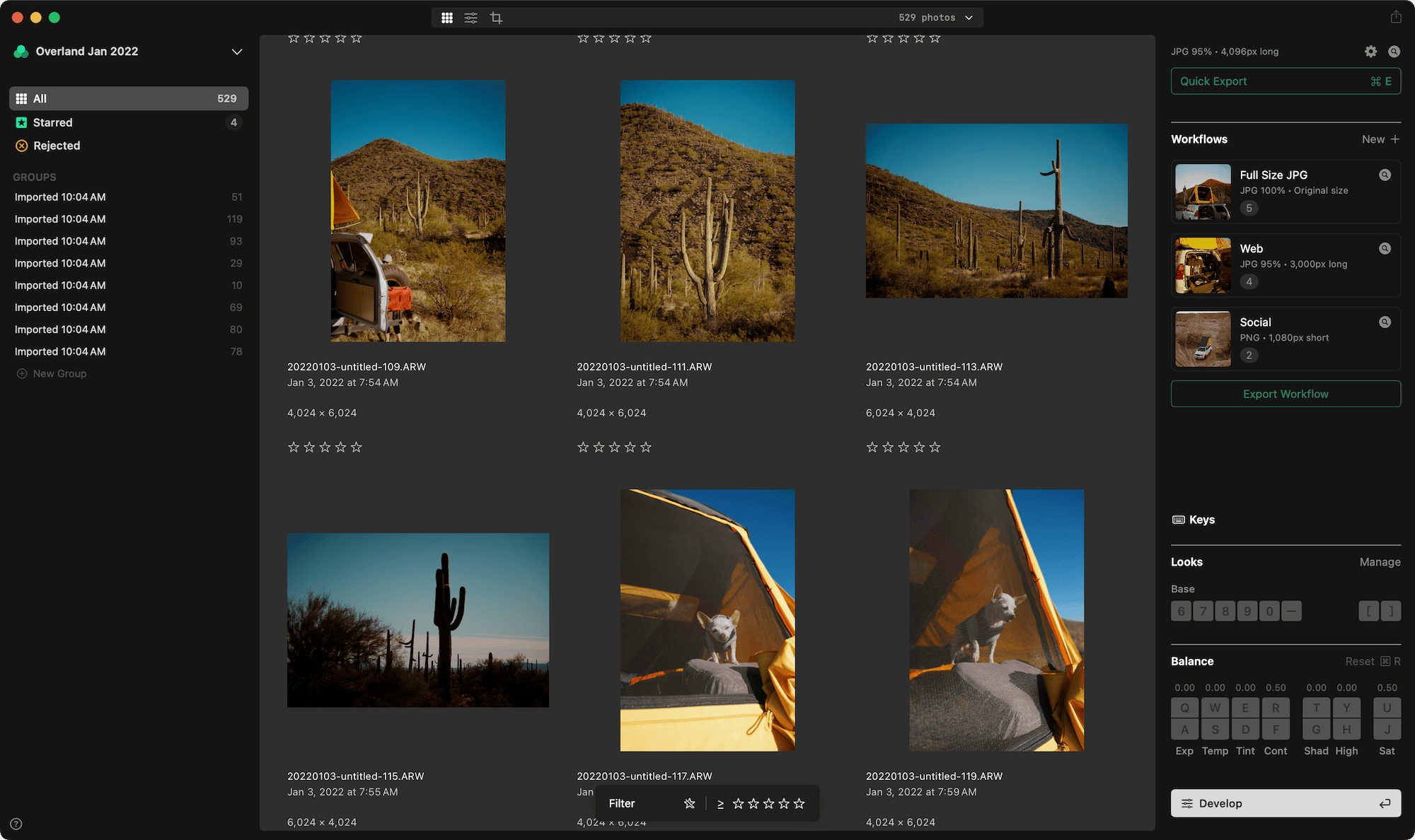 Screenshot of Aphera's unified interface showing the Grid view with Balance and Look tools, and the new top toolbar
